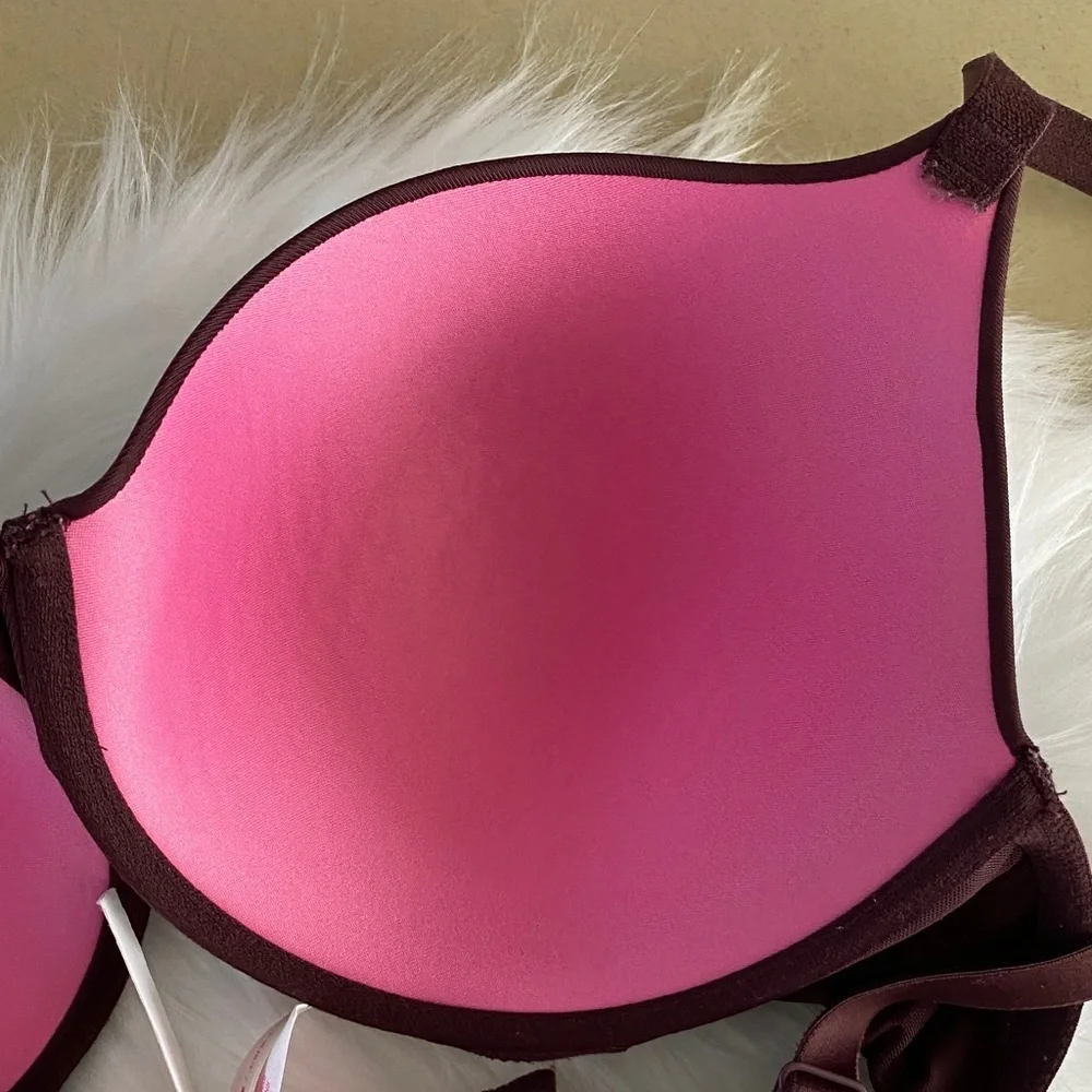 Pink Victoria secrets everywhere T-shirt bra size 36DD color brown